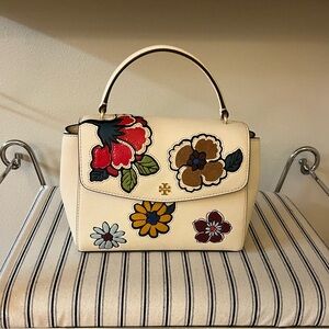 Tory Burch Emerson floral appliqué handbag